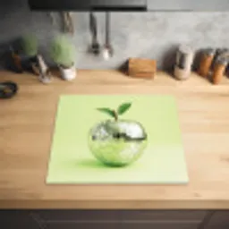 Groen - Disco - Decoratie - Appel Inductie beschermer vinyl 3mm middel -sfeer5