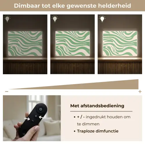 Zebrapatroon - Groen - Retro Light Box met batterij (Wandlamp) middel -USP_dimbaarNL