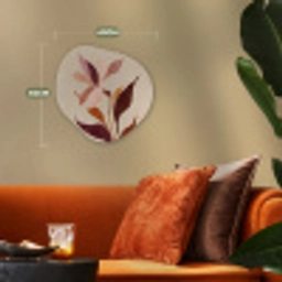 Bloemen - Blaadjes - Minimalistisch - Roze Wandcirkel Organisch Forex 3mm klein -sfeer3