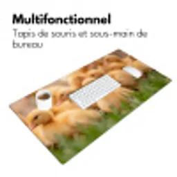 Pijltje - Eend - Natuur - Geel Muismat XXL klein -zsfeer4_frans