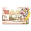 Dorpsplein - Fontein - Tulpen Placemat vinyl groot -zzzproduct_Kitchenyeah-website