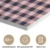 Plaid - Patroon - Roze - Zwart PET vilt klein 837 -closeup_NL