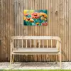 Bloemen in zomerse pracht Tuinposter op houten frame 2 cm dik klein -sfeer4