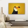 Toekan - Minimalistisch - Snavel - Oranje canvas 2cm klein -sfeer6