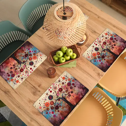 Boom - Paars - Abstract - Kunst Placemat vinyl groot -zzsfeer5_Kitchenyeah-website