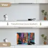 Abstract - Figuren - Kleurrijk keuken achterwand spatscherm klein -voor_na_NL