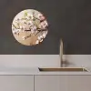 Bloesemtakken - Schilderachtig - Roze KitchenYeah - Keuken - Wandcirkel Forex klein -sfeer1