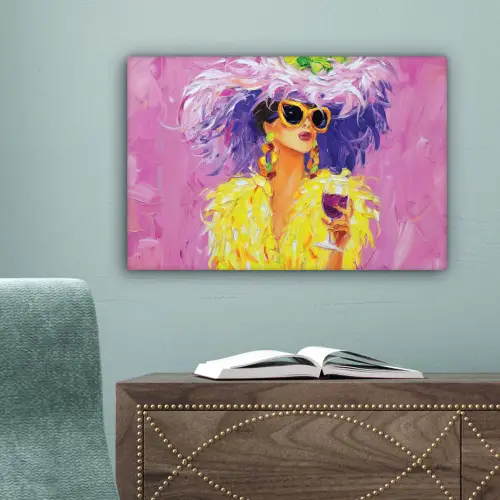 Zonnebril - Vrouw - Jas - Veren canvas 2cm klein -sfeer4