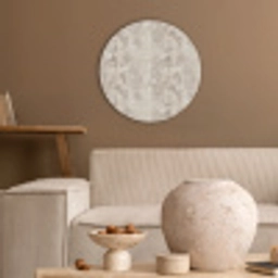 Slang - Patroon - Beige Akoestische PET Vilt - Rond klein 838 -sfeer1