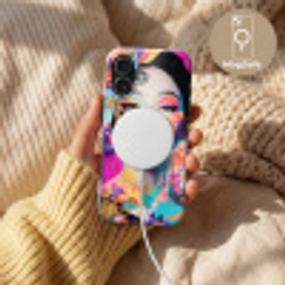 Vrouw - Portret - Abstract - Paars Toughcase MagSafe Apple iPhone 17 klein -USP_MagsafeV
