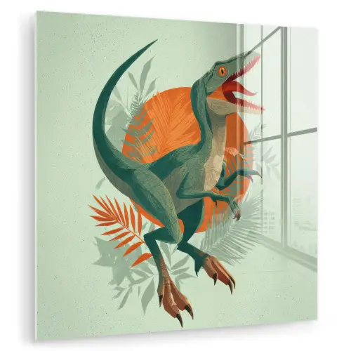 Dino - Bladeren - Grafisch - Groen plexiglas 5mm klein -zzzproduct_nieuw