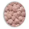Schelpen - Patroon - Roze Akoestische PET Vilt - Rond klein -3d