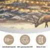 Kerstlicht - Woud - Hert - Donker Akoestische PET Vilt - Rond klein -closeup_NL