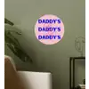 Daddy's - Blauw - Blokletters Wandcirkel behangsticker klein -sfeer2