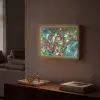 Vogel - Tak - Rozen - Mozaïek Light Box met batterij (Wandlamp) middel -sfeer1