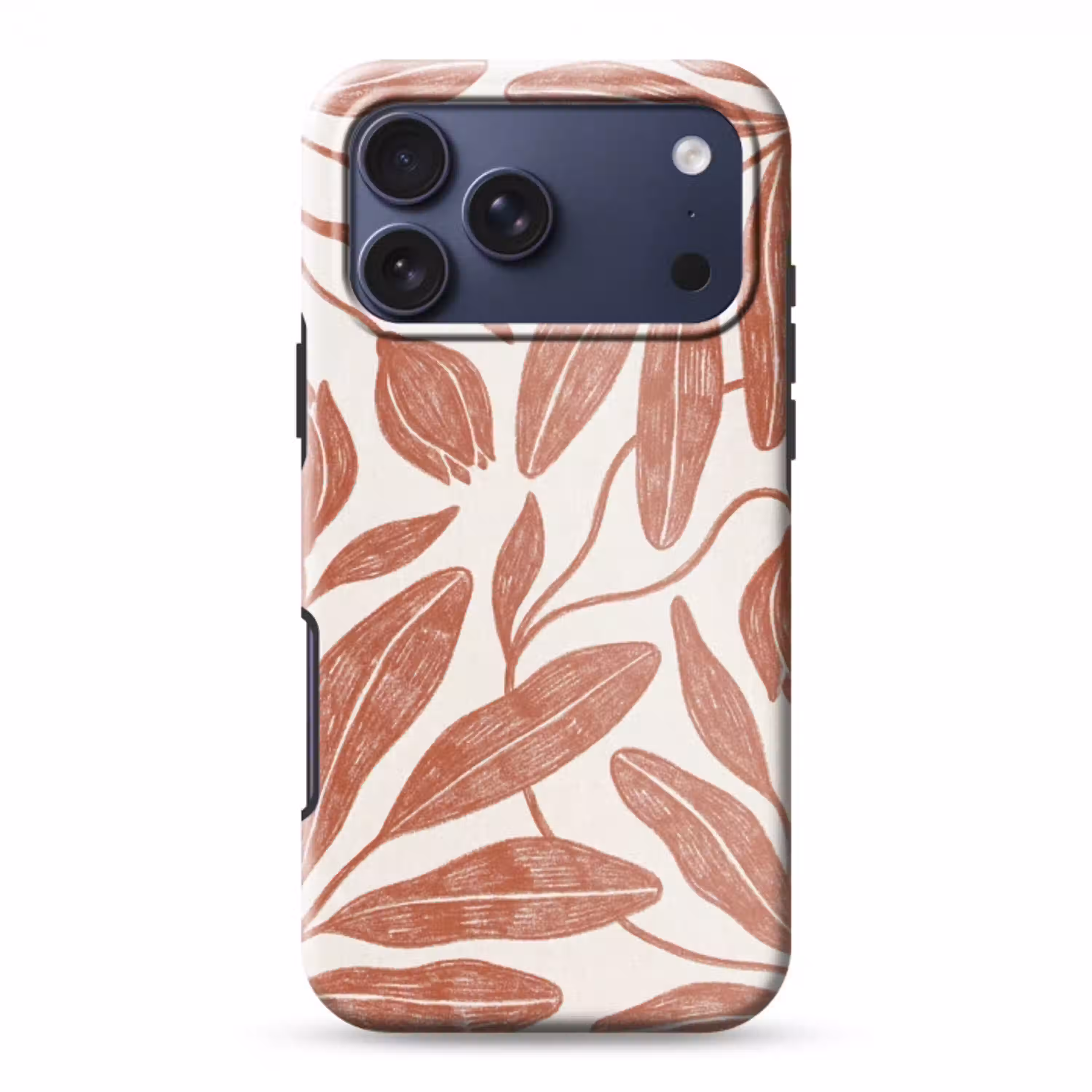 Bloemen - Patroon - Modern - Natuur - Bruin Toughcase MagSafe Apple iPhone 17 Pro Max klein -3d