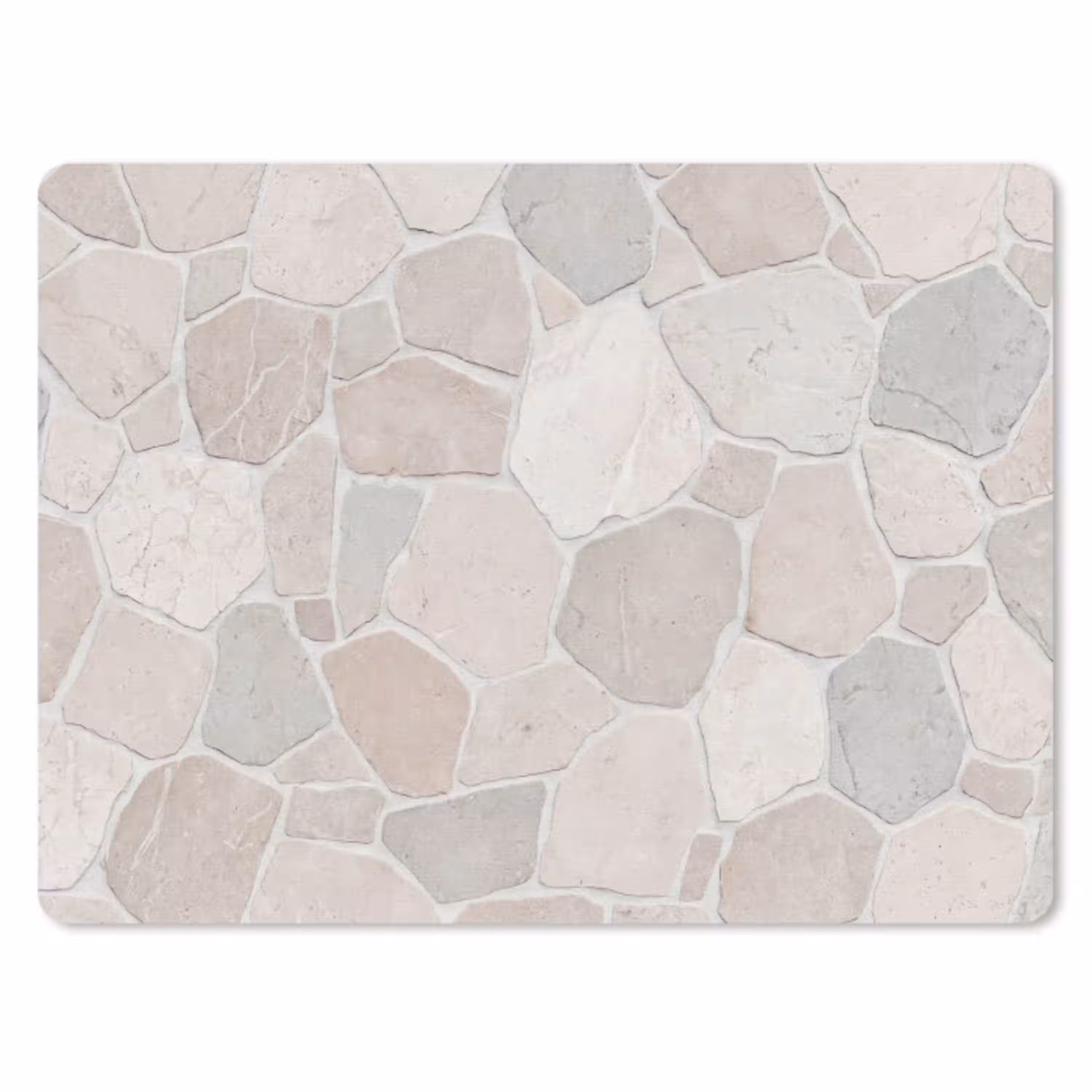 Steen - Patroon - Textuur - Beige muismat rubber klein -3d