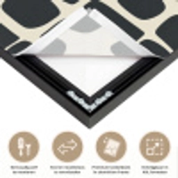 Modern - Organisch - Zwart Textielframe zwart klein 947 -USP_closeupNL