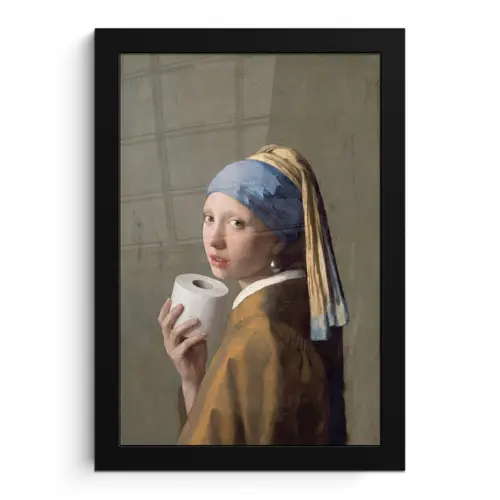 Klassiek - Humor - Kleurrijk fotolijst zwart zonder passe partout klein -3d