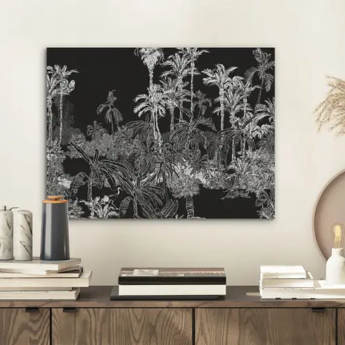 Bladeren -  Inductie beschermer - Bomen - Inductie mat - Jungle PET vilt klein -sfeer1