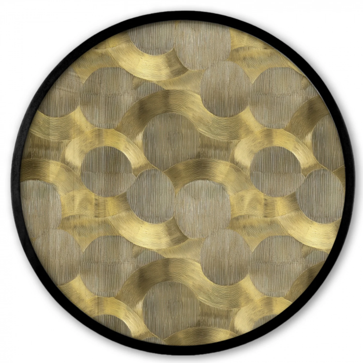 Modern - Geometrisch - Goud Fotolijst rond zonder passe partout klein 856 -3d