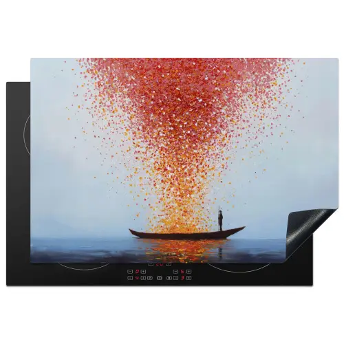 Wolk - Confetti - Boot - Wateroppervlakte Inductie beschermer vinyl 3mm klein -3d