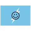 Smiley - Blauw - Bliksem poster papier klein -3d