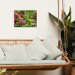 Kleurrijke Japanse tuin tuinposter los doek klein -sfeer7