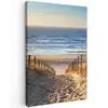 Strandpad bij Zonsondergang Tuinposter op houten frame 2 cm dik klein -3d