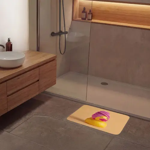 Badeend - Handdoek - Kleurrijk Badmat klein -sfeer2