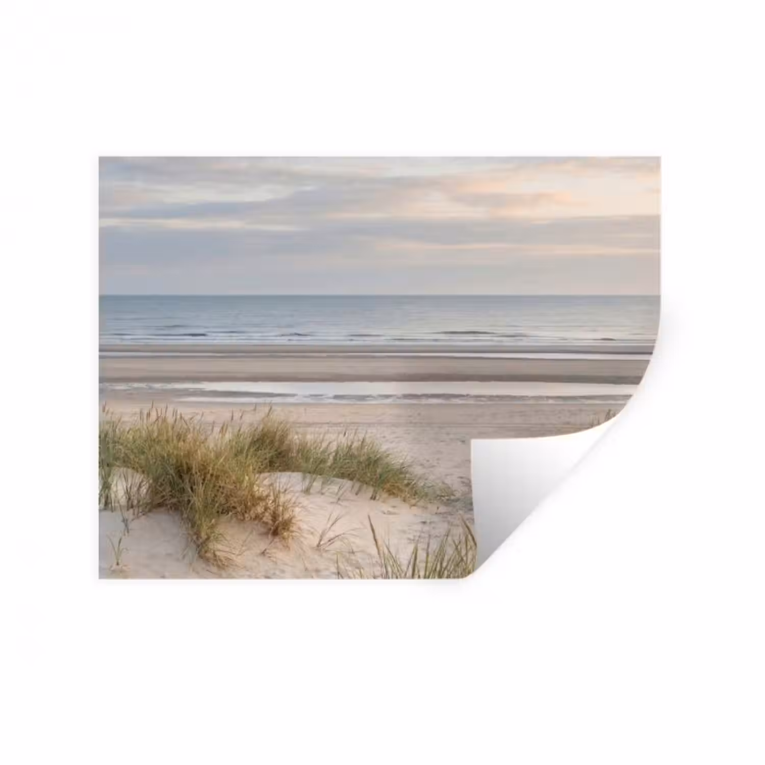 Wandtattoo – Sandstrand - Bewölkt - Dünen