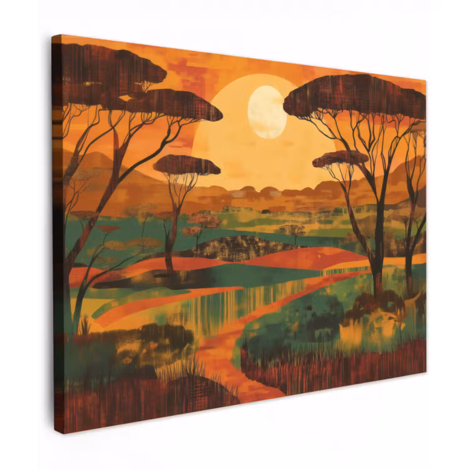 Leinwandbild - Landschaft - Afrikanisch - Sonne