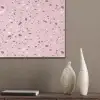 Terrazzo -  Patroon - Kleurrijk - Roze PET vilt klein 837 -sfeer6_closeup