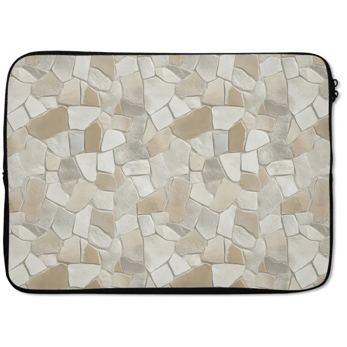 Mozaïek - Stenen - Beige laptophoes neopreen klein 279 -zkaufland3dotto