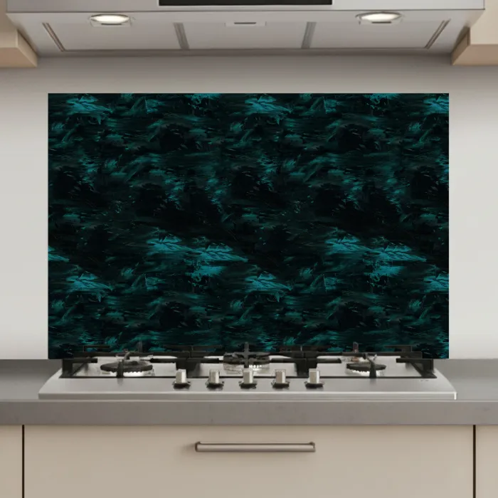 Vloeiend - Verf - Donker keuken achterwand spatscherm klein 900 -3d_website