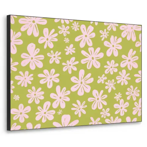 Bloemen - Roze - Getekend - Patroon Textielframe - compleet frame klein -3d