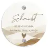 Beige landschap - Sierlijk Naambord Rond klein -3d