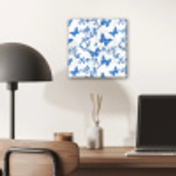 Vlinder - Bloemen - Blauw plexiglas 5mm klein 11 -sfeer6