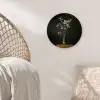 Bloembollen - Wit - Vaas - Minimalistisch Wandcirkel kunststof plaat 5mm dik klein -sfeer5