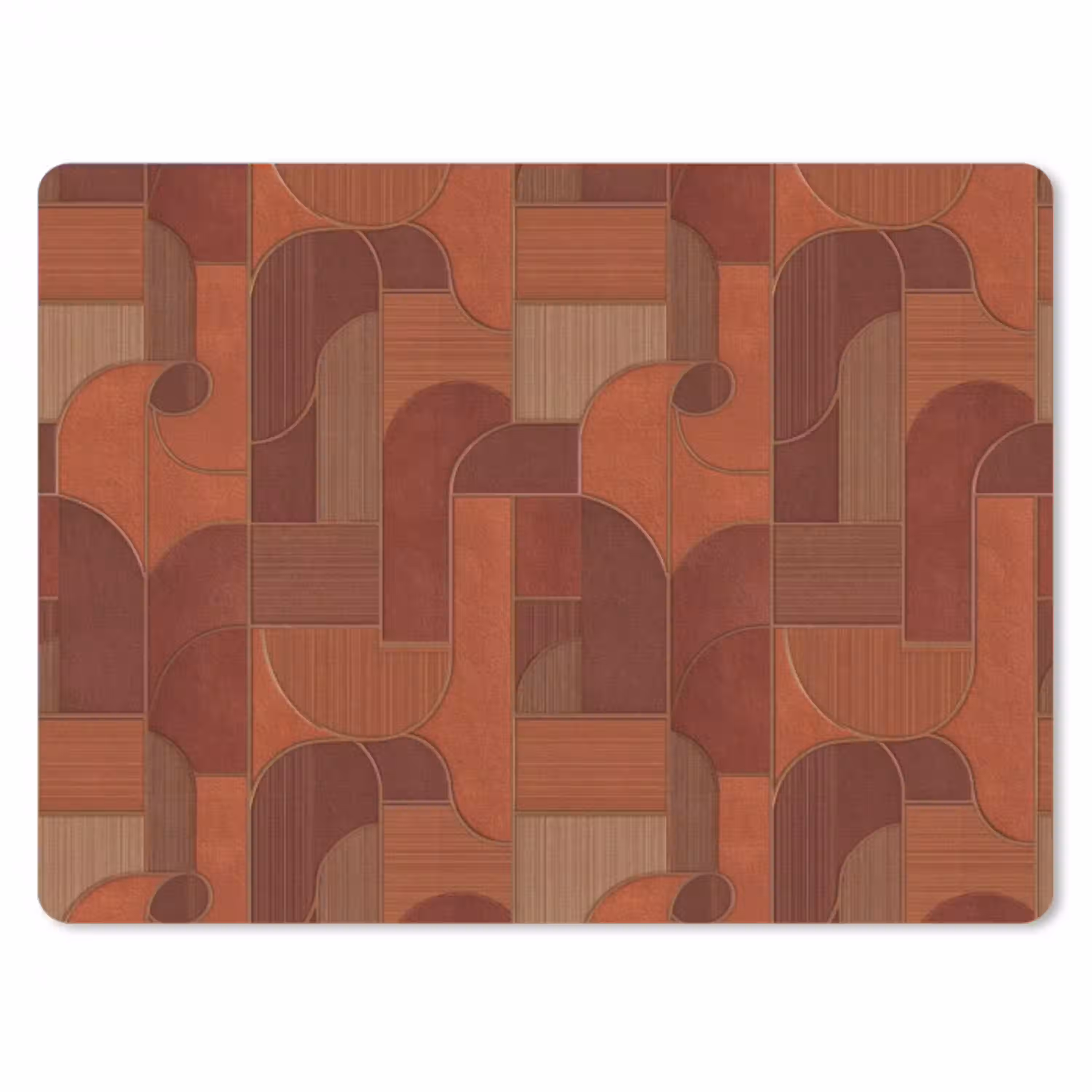 Geometrisch - Abstract - Textuur - Bruin muismat rubber klein 262 -3d