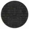 Krokodil - Leer - Zwart Wandcirkel plexiglas klein 852 -3d