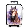 Aquarel paard met kleurrijke spatten Kinderkoffer - Zwart klein -zzz_website3d