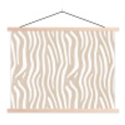 Abstract - Zebra - Beige textielposter latten blank klein 122 -3d