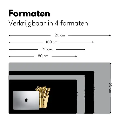 Friet - Goud - Chrome - Eten Muismat XXL klein -sfeer5