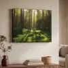 Bomen - Bos - Mos - Planten - Zon - Natuur Textielframe - compleet frame klein -sfeer3