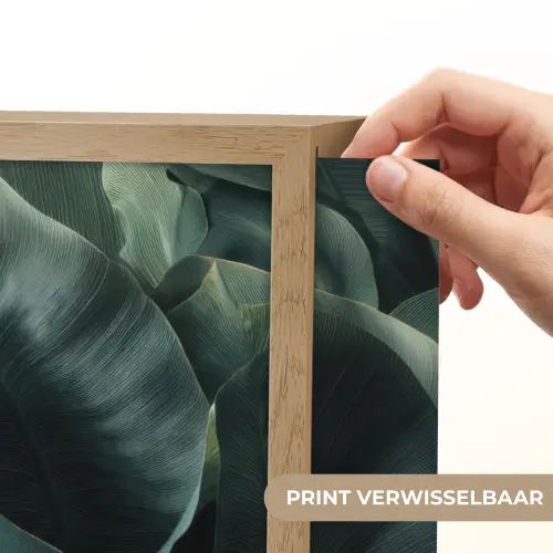 Groen - Bladeren - Glad - Nerven Light Box met batterij (Wandlamp) middel -USP_websiteprintNL