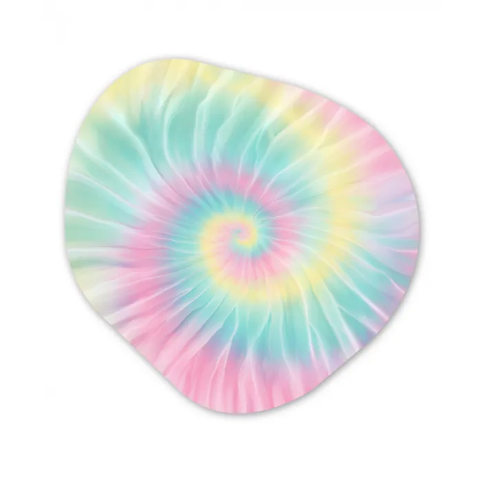 Pasteltinten - Tie dye - Roze Wandcirkel Organisch Forex 3mm klein -3d