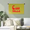 Ciao bella - Rood - Groen - Stippen Wandkleed katoen klein -sfeer7