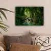 Jungle - Stenen - Water - Natuur - Planten canvas 2cm klein -sfeer1