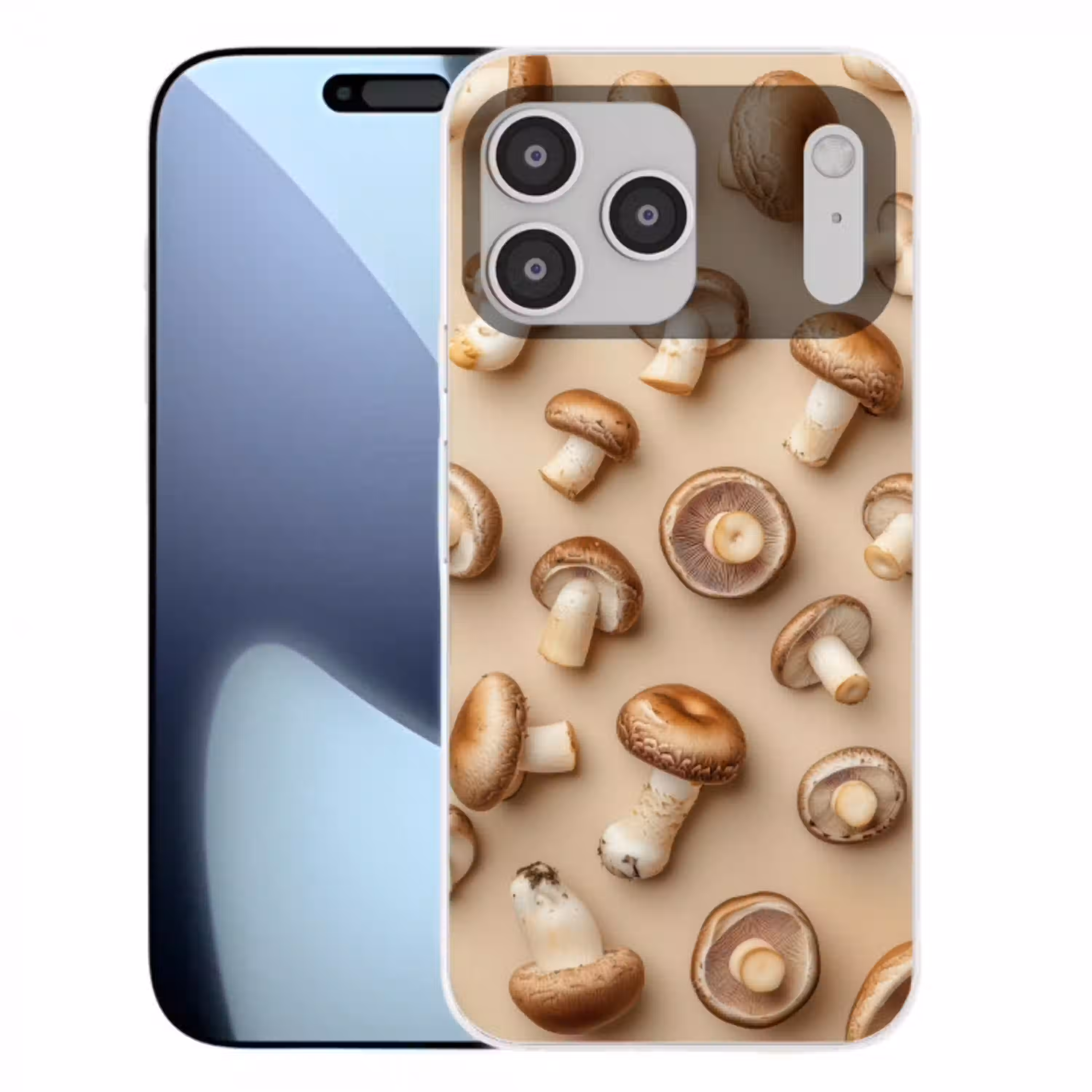 Kastanje Champignons - Beige Telefoonhoesje iPhone 17 Pro Max klein -3d